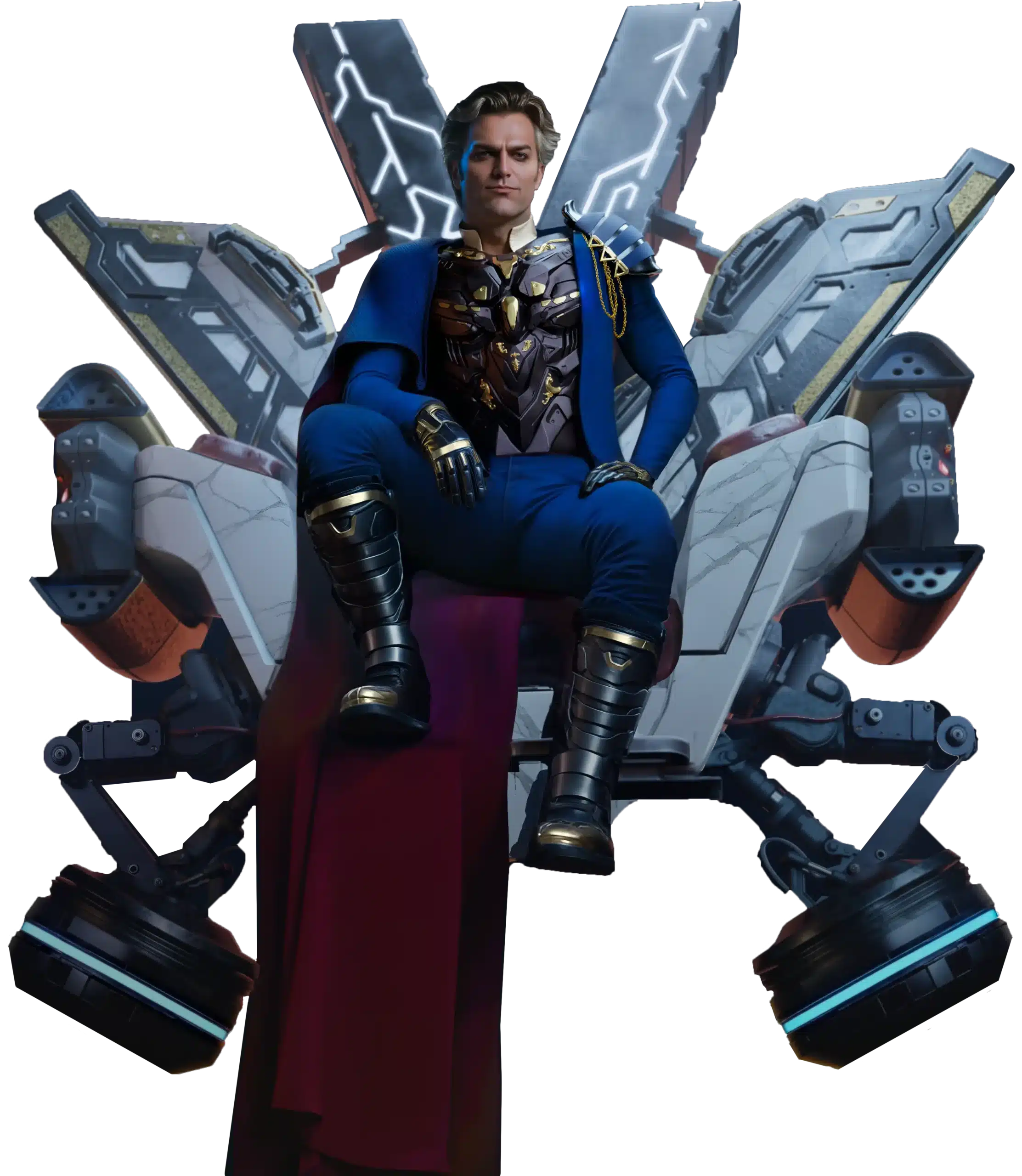 Zerris Aganon, Overseer of Deorum, ambitious and ruthless, seeking to control the galaxy’s hierarchy through extreme measures and absolute power.