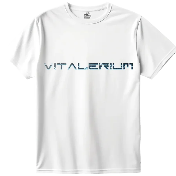 Vitalerium Merch white t-shirt featuring the iconic logo or design from the Vitalerium series.